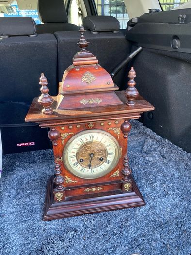 Late 19th Early 20th Century German or Austrian Mantel Clock Vienna Style  Needs Service
