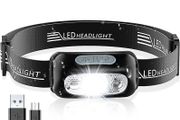 NEW SALE | Head Torch, Rechargeable Super Bright LED Headlamp-250 Lm, Motion Sensor, IPX6 Waterproof, 5 Light Modes, Adjustable Angle&amp;Strap, Led Head Torch for Running Camping &amp; Hiking Torch Accessories