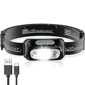 NEW SALE | Head Torch, Rechargeable Super Bright LED Headlamp-250 Lm, Motion Sensor, IPX6 Waterproof, 5 Light Modes, Adjustable Angle&Strap, Led Head Torch for Running Camping & Hiking Torch Accessories