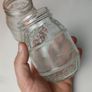 248 - Set of 2 Vintage Clear Glass L Rose Collectible Decorative Jars Image 3