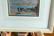 Culiemure Harbour, Dalbey Reproduction from watercolour by Derek Campbell.
