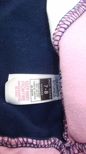 Girls zip up top jacket age 7 to 8 - New without tags