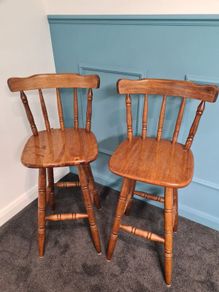 Wooden Stools Set of 2