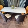 Stone/Ceramics Dining Table with Gold Ends Image 7