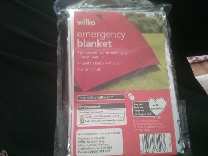 Emergency blanket