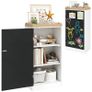 Children's storage unit, toy storage for kids with chalkboard door, 3 cubbies and top shelf, white Image 6