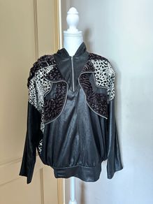 Premium 1980s vintage designer Peter and Jo slip on jacket top UK12