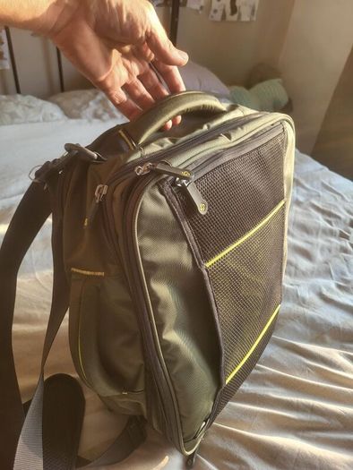 Samsonite 4Mation 3-Way 16" Olive / Yellow Shoulder laptop bag