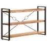 3-Tier Bookcase 140x30x80 cm Solid Acacia Wood Image 8