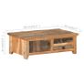 Coffee Table 90x50x31 cm Solid Reclaimed Wood Image 7