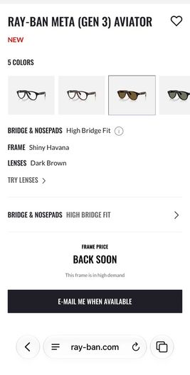 Ray Ban Meta Aviator Gen 3