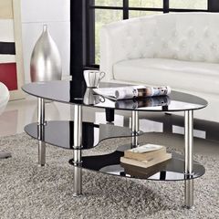 Black Glass Coffee Table Free Delivery
