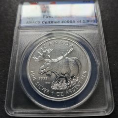 2012 Canada 5 Dollar Silver Moose PCGS MS69 1oz Wildlife Series