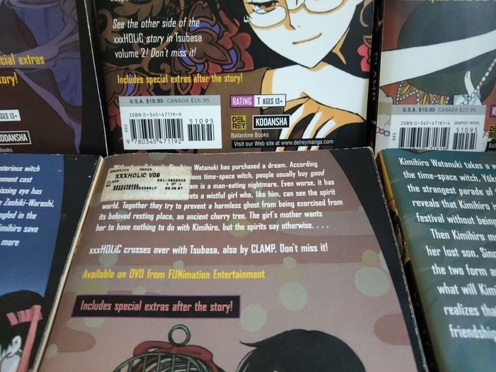 Clamp Manga Books In English 1 2 3 6 8 9 xxxHolic Manga series