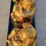 Three brass Buddha figurines Image 6