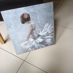 Canvas Painting  - Ballerina.  S-40 cm x 40cm.  New.