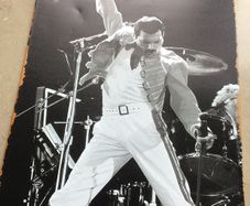 Freddie Mercury/Queen Metal Plaque