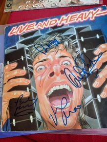 Live & Heavy - LP - (Autographed by UFO) Metal Compilation From 1981