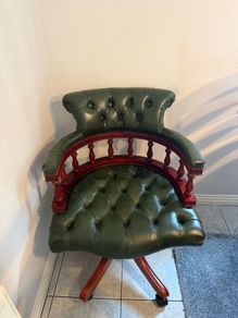 Fabulous Chesterfield Captains swivel chair.