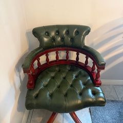 Fabulous Chesterfield Captains swivel chair.
