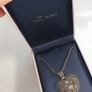 Antique sterling silver jewelled heart pendant mounted on mother of pearl base necklace Rrp 250 Image 6