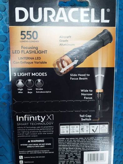 Duracell flashlight 550 lumen