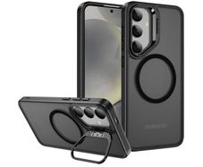 For Samsung Galaxy S24 Ultra Skin-Feel Camera Holder Magsafe Case Black