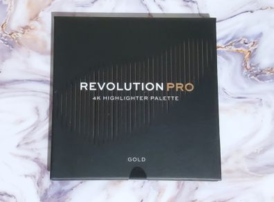 Revolution Pro 4K Highlighter Palette - Gold - New - Sealed