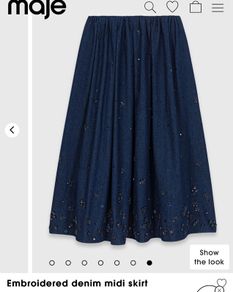 Maje Denim Skirt - Size 42