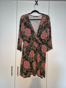 Faux wrap mini dress