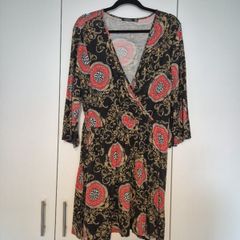 Faux wrap mini dress