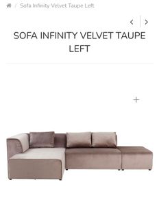 Kian Taupe Modular Sofa Couch as new