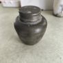 Chainse  tin tea caddy. It is an antique item, possibly from the late 19th or early 20th century. Image 8