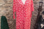 ASOS Red white floral dress size 18 Postage included