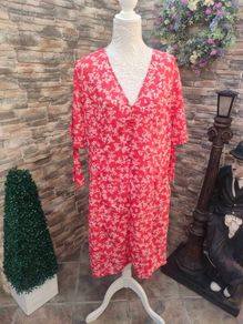 ASOS Red white floral dress size 18 Postage included