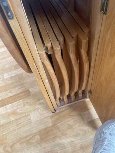 storage table and chairs