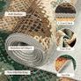 Runner Rugs for Hallway Non Slip 60x300cm, Geometric Washable Kitchen Carpet Runner, Bohemian Long Hall Rug for Entryway Bedroom Laundry Living Room, Low Pile Non Shedding, Brown Green Image 3
