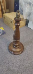 Wooden turned lamp base, vintage
