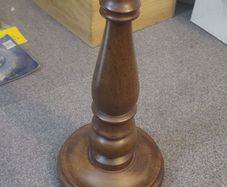 Wooden turned lamp base, vintage