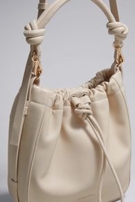 Leather beige bag & other  stories