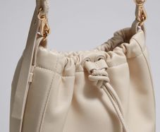 Leather beige bag & other  stories