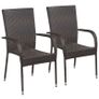3 Piece Garden Dining Set Brown Image 4
