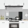 Kitchen Backsplash Black 110 x 50 x 0.6 cm Image 3