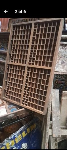 Vintage Wooden Printers Tray
