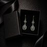 Vintage 925 Sterling Silver & Amazonite Earrings Image 2