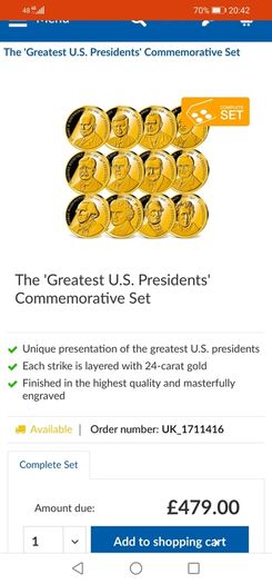 The Greatest American Presidents Proof Coins