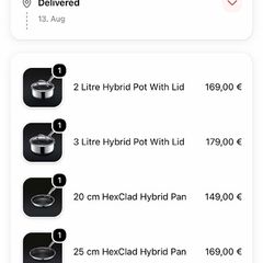 Unopened Brand New 5x Hexclad Pots & Pans