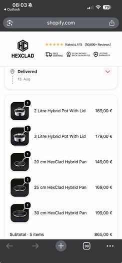 Unopened Brand New 5x Hexclad Pots & Pans