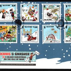 2018 Isle of Man A Beano Christmas on the Isle of Man Commemorative Stamps First Day Cover (FDC)