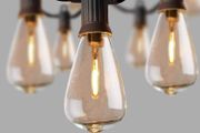 Outdoor LED String Lights Mains Powered, 25FT ST38 Garden String Lights, 12+1Pcs Vintage Bulbs(1 Spare), Waterproof IP65 Patio Festoon Lights for Backyard (25FT, 50FT AVAILABLE)